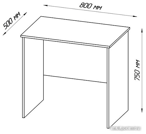 Стол Mio Tesoro Кастор 80x50 2.03.06.010.3 (дуб сонома)