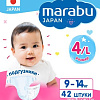 Подгузники Marabu Premium Japan L 9-14 кг (42шт) 4573720010193