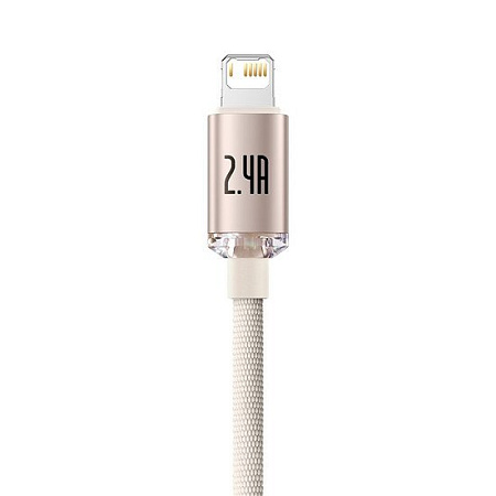 Кабель Baseus Crystal Shine USB Type-A - Lightning (1.2 м, розовый)