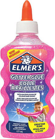 Клей силикатный Elmers Glitter Glue 2077249 (розовый)