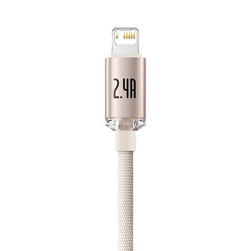 Кабель Baseus Crystal Shine USB Type-A - Lightning (1.2 м, розовый)