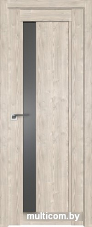 Межкомнатная дверь ProfilDoors 2.71XN 80x200 (каштан светлый/стекло графит)