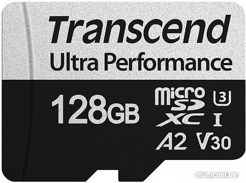 Карта памяти Transcend microSDXC 340S 128GB (с адаптером)