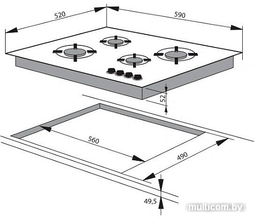 Варочная панель Hansa BHGY630390