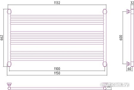 Полотенцесушитель Сунержа Богема L 600x1100 00-0202-6011