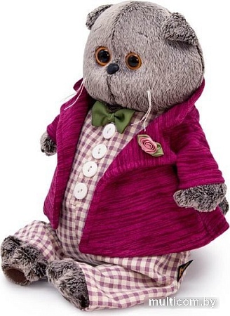 Классическая игрушка BUDI BASA Collection Басик в комбинезоне и пиджаке Ks22-226