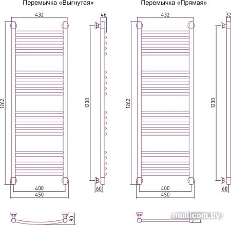 Полотенцесушитель Сунержа Богема+ 1200x400 00-0220-1240