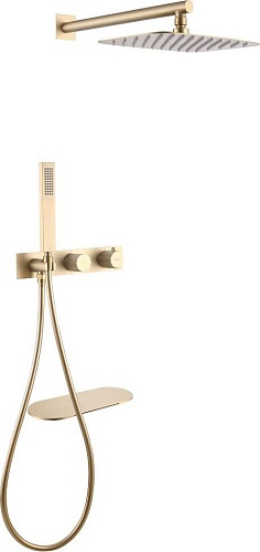 Душевая система Abber Rund AF8750G (золото матовое)
