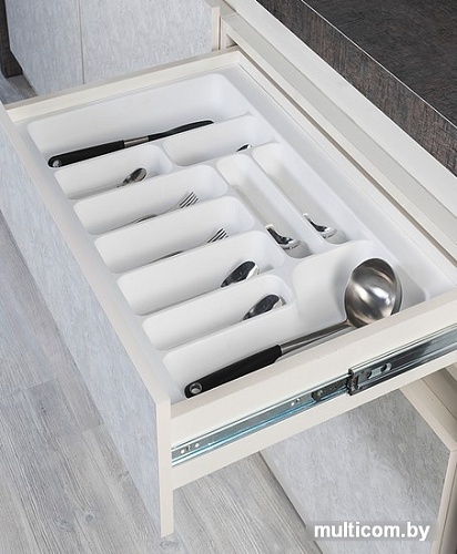 Лоток для столовых приборов Starax S-2285-W (белый)