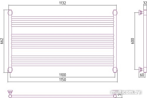 Полотенцесушитель Сунержа Богема L 600x1100 00-0202-6011