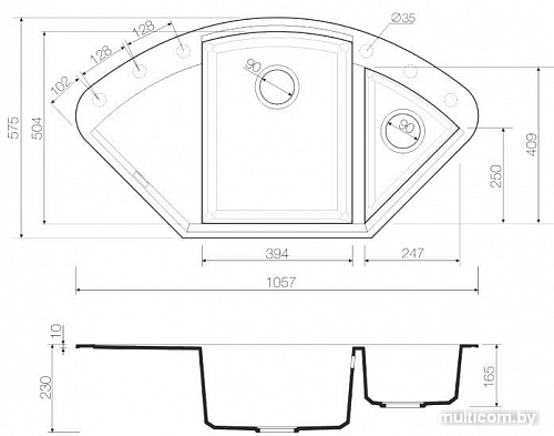 Кухонная мойка Omoikiri Sakaime 105C-DC [4993208]