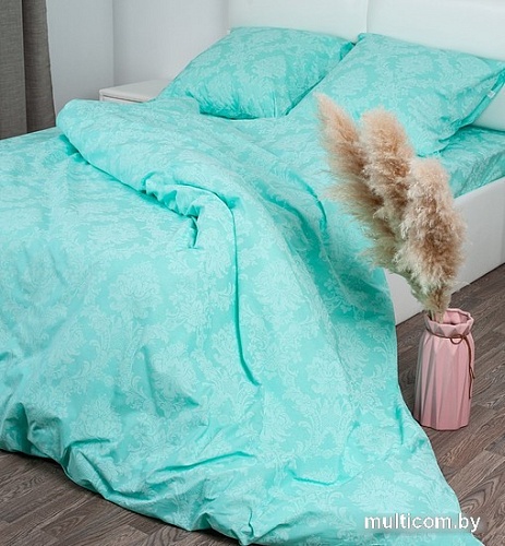 Постельное белье Миланика Бирюза 175x217 (поплин-жаккард)