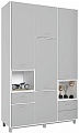Шкаф распашной Polini Kids Mirum 2335 (белый-серый/белый)