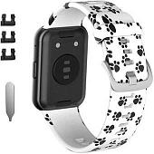 Ремешок Rumi силиконовый для Huawei Watch FIT, Watch FIT Elegant (следы)