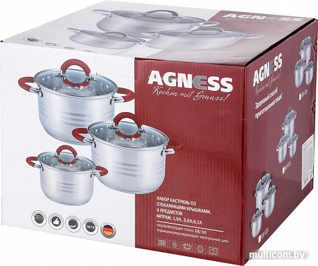 Набор кастрюль Agness Red Star 937-231