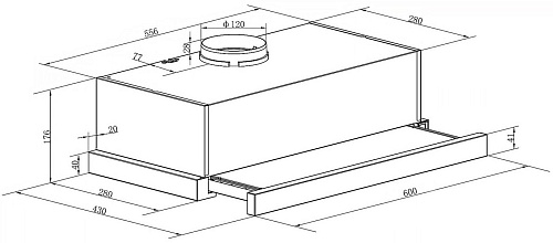 Кухонная вытяжка Weissgauff TEL 06 1M WE
