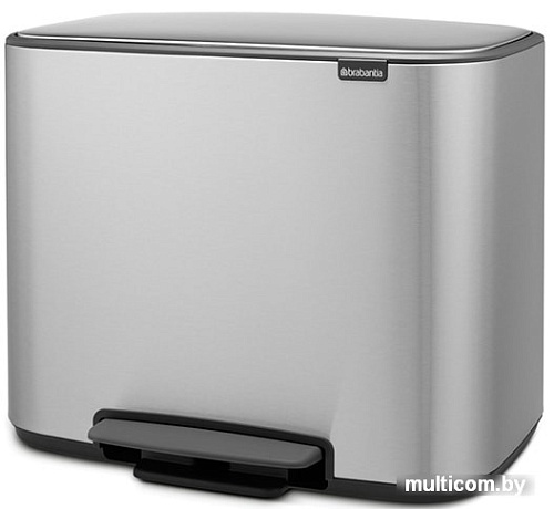 Brabantia Bo Pedal Bin 3 x 11л (стальной матовый)