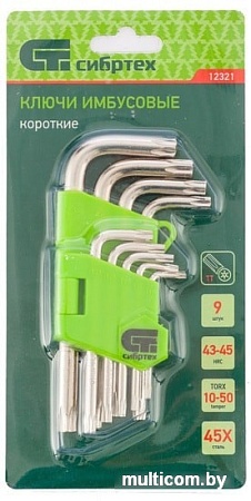 Набор ключей СибрТех 12321 (9 предметов)