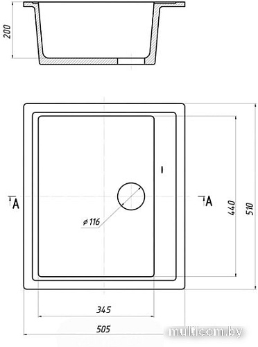 Кухонная мойка Gerhans A11 (белый)