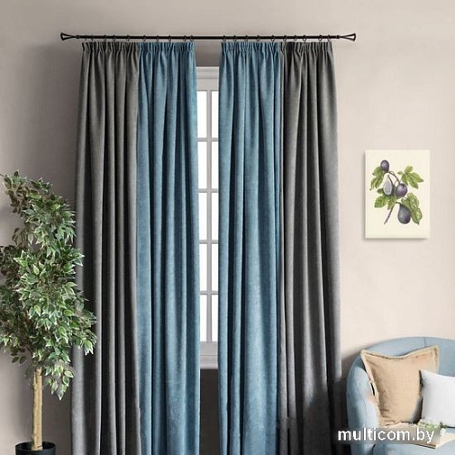 Комплект штор Pasionaria Керти 400x260 (голубой/серый)