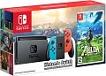 Игровая приставка Nintendo Switch + The Legend of Zelda: Breath of the Wild (красный/синий)