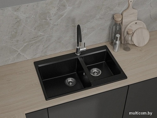 Кухонная мойка GranFest GF-LV-780K (черный)