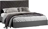 Кровать Трия Бетта Тип 1 160x200 413.001.000 (серый графит/велюр серый)