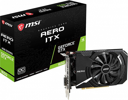 Видеокарта MSI GeForce GTX 1650 Aero ITX OC 4GB GDDR5