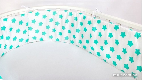 Постельное белье Amarobaby Космос двухсторонний (4 предмета, бирюзовый/синий)