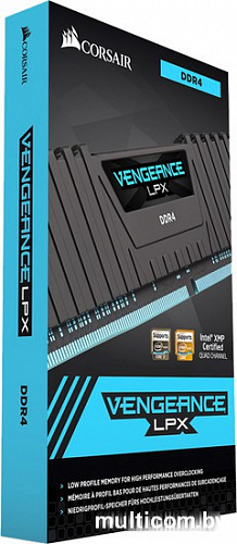 Оперативная память Corsair Vengeance LPX 4x16GB DDR4 PC4-28800 [CMK64GX4M4B3600C18]