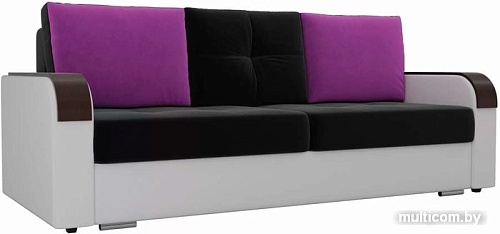 Диван Лига диванов Мейсон 102147 (черный/белый/фиолетовый)