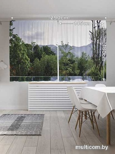 Комплект штор JoyArty Тайный бассейн 1.45x1.8 м p_12819_145x180 (2 шт)