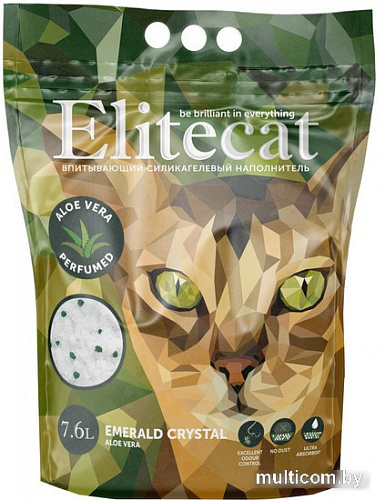 Наполнитель для туалета EliteCat Emerald Crystal Aloe Vera 7.6 л