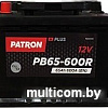 Автомобильный аккумулятор Patron Plus PB65-600L (65 А·ч)