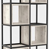 Стеллаж Hype Mebel Грос-2 70x210 (черный/древесина белая)
