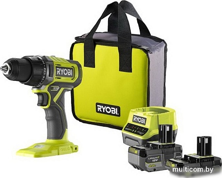 Дрель-шуруповерт Ryobi RDD18-2C42S 5133005521 (с 2-мя АКБ 2 Ач+4 Ач, сумка)