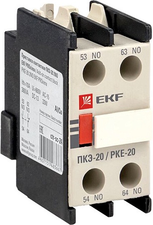 Приставка контактная EKF PROxima ПКЭ-20 2NO ctr-sc-24