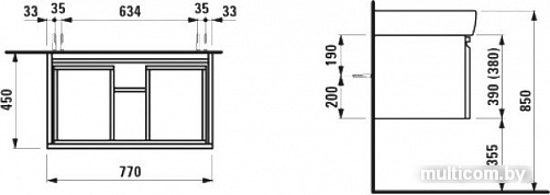 Laufen Pro тумба под умывальник 813956 [4830620954631]