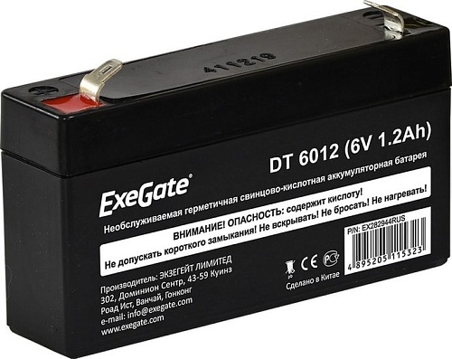 Аккумулятор для ИБП ExeGate DT 6012 (6В, 1.2 А·ч)