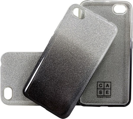 Чехол Case Brilliant Paper для Xiaomi Redmi Note 5A (черный/серебристый)