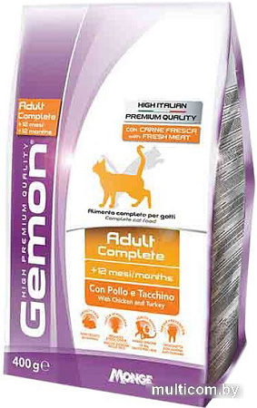 Корм для кошек Gemon Adult Complete with Chicken and Turkey 1.5 кг