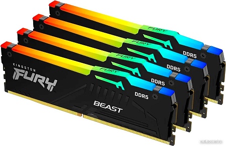 Kingston FURY Beast RGB 4x16ГБ DDR5 5600 МГц KF556C40BBAK4-64