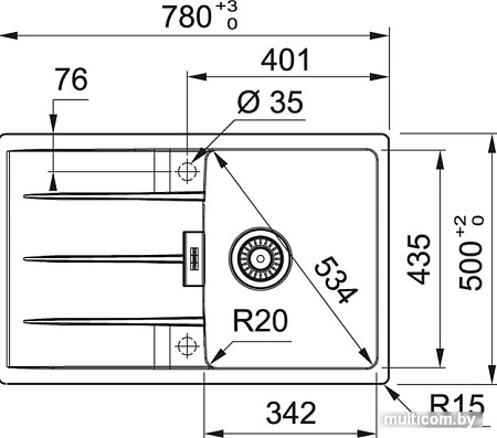 Кухонная мойка Franke Centro CNG 611-78 Fragranite 114.0639.687 (миндаль)