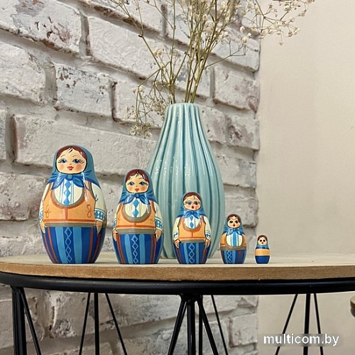 Развивающая игра Брестская Матрешка Девушка в немецком платье Dirndl (набор 5 шт)