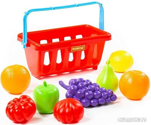 Корзина игрушечная Полесье Набор продуктов с корзинкой №2 46963