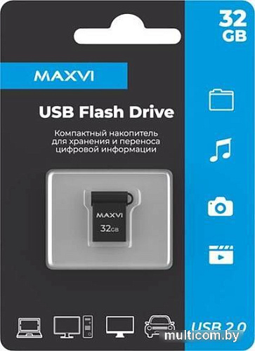 USB Flash Maxvi MM 32GB (темно-серый)