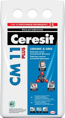 Клей для плитки Ceresit CM 11 Plus (5 кг)