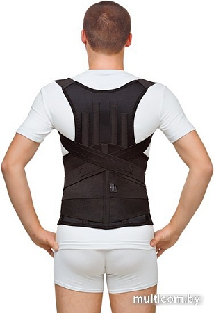 Корсет ортопедический грудопоясничный Польза Грудопоясничный 1402 тип 325-I (р.7, черный)