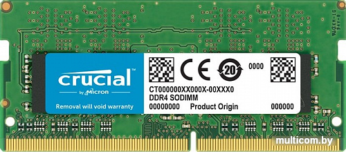 Оперативная память Crucial 16GB DDR4 SODIMM PC4-21300 CT16G4S266M