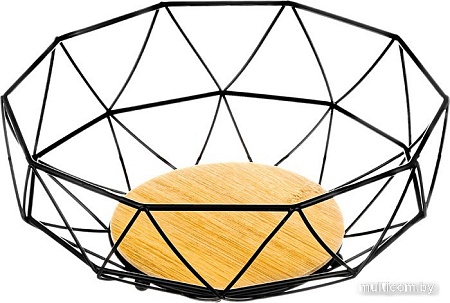 Ваза для фруктов El Casa 240188 (черный)